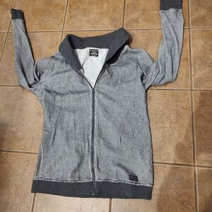 Diesel Sylvestre Women's Full Zip Mock Neck Sweater Gray 100% Cotton Size XL